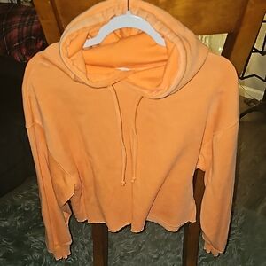 ZENANA Women's cropped Orange Hoodie!! Nwots sz Small!! Beautiful!!